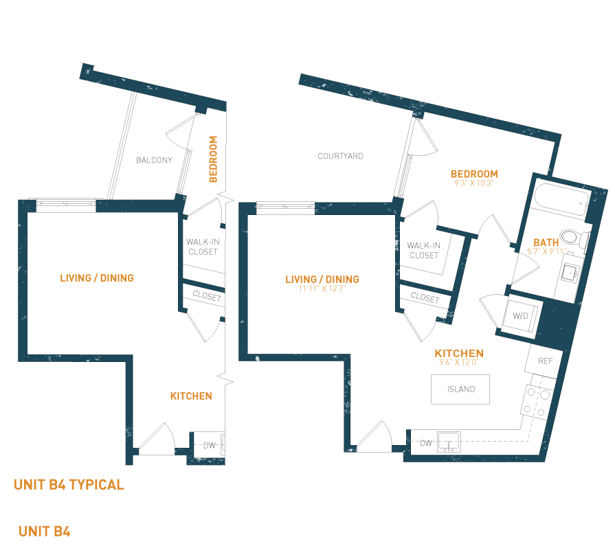View Brookland Press's Forge 925-B308 Apartment Floor Plan in DC